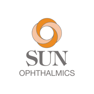 Orange and gray Sun Ophthalmics logo