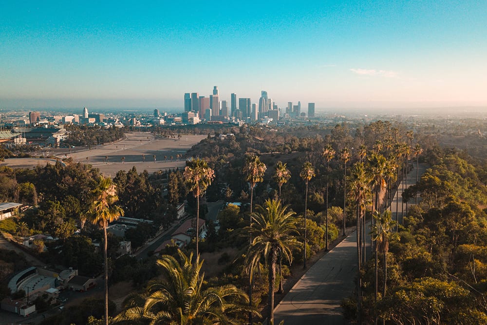 a view of los angeles